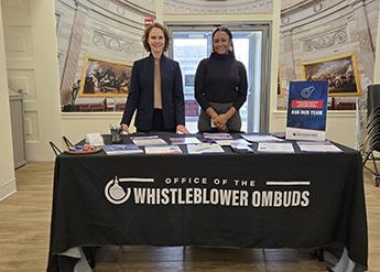 Becca Jones and Charmise Jackson at a tabling event