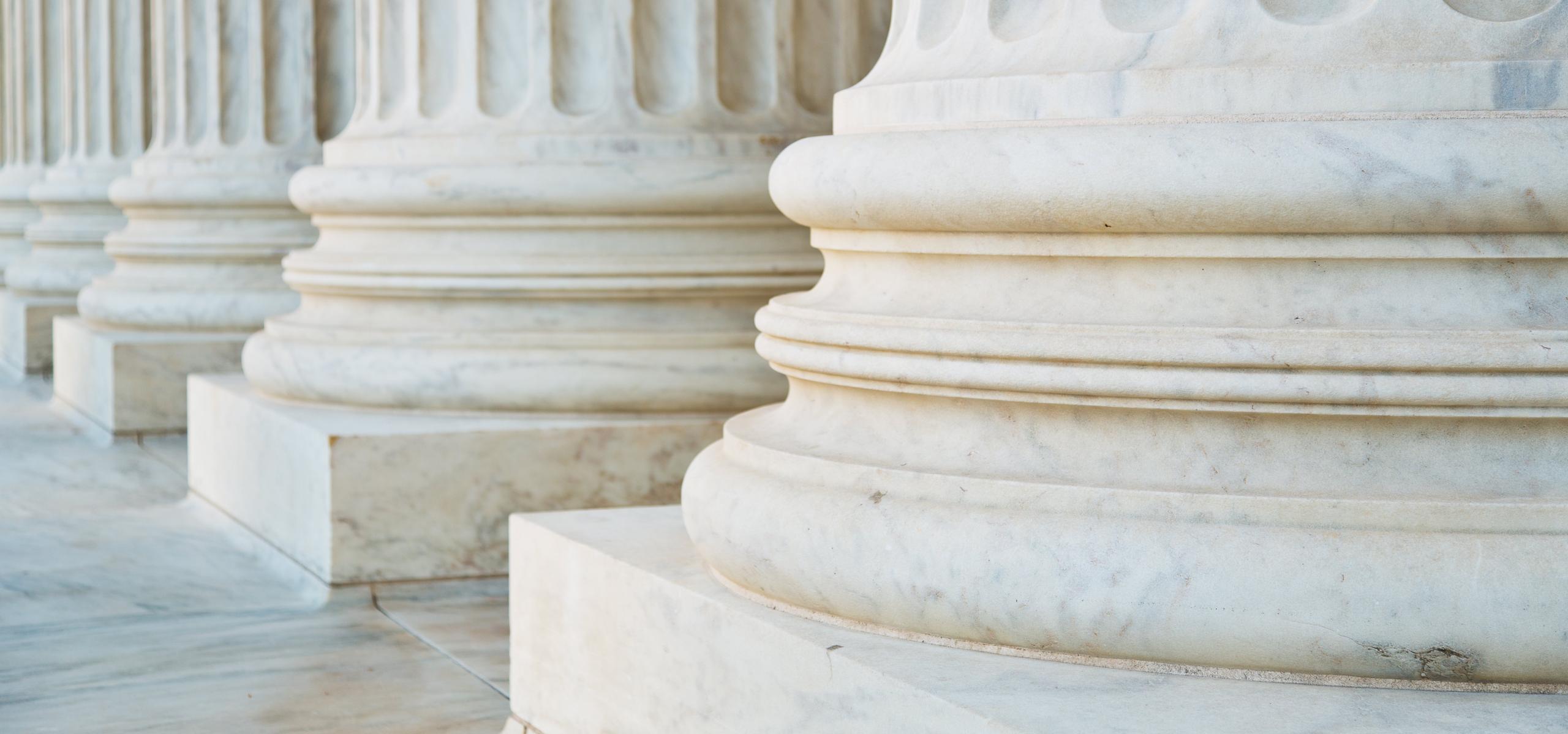 supreme court columns closeup